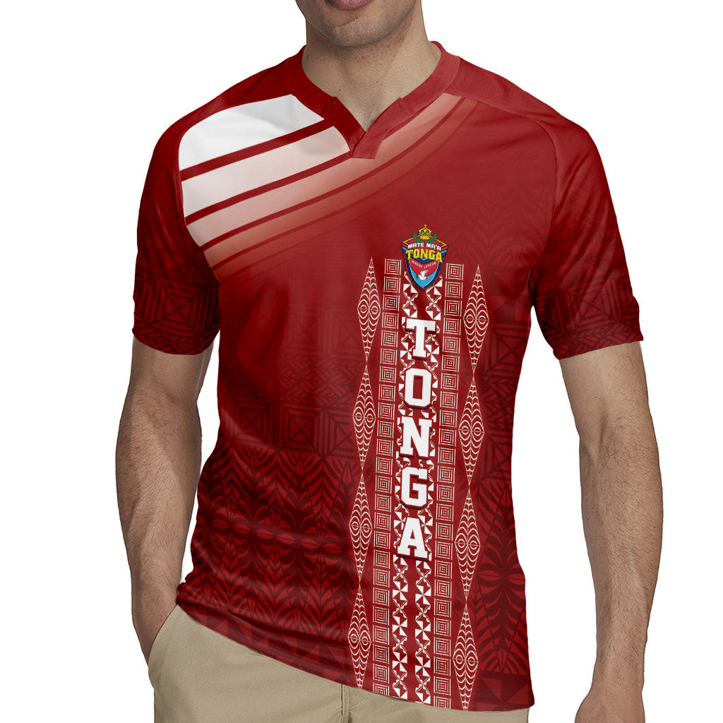 Mate Ma'a Tonga Custom Rugby Jersey Basic Ngatu Kupesi Motif LT7 - Polynesian Pride