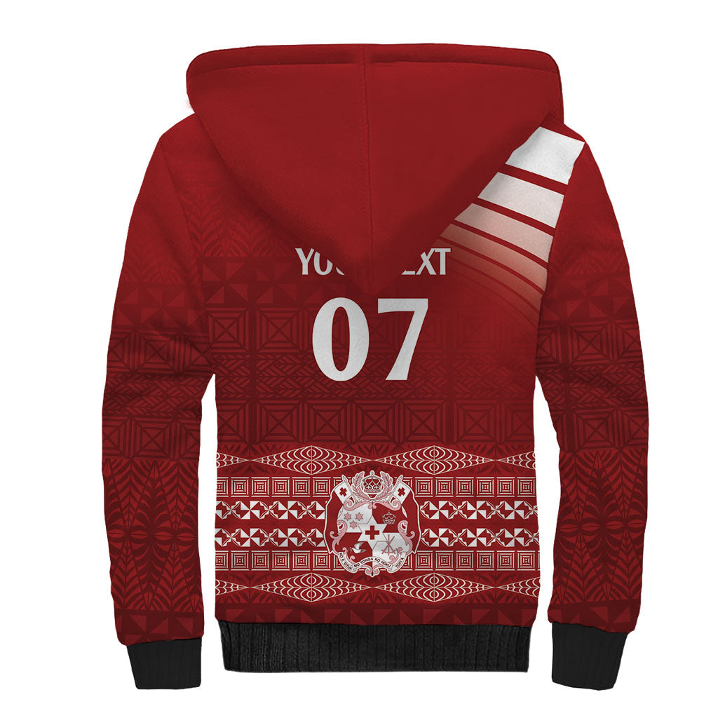 Mate Ma'a Tonga Custom Sherpa Hoodie Basic Ngatu Kupesi Motif LT7 - Polynesian Pride