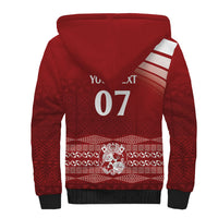 Mate Ma'a Tonga Custom Sherpa Hoodie Basic Ngatu Kupesi Motif LT7 - Polynesian Pride