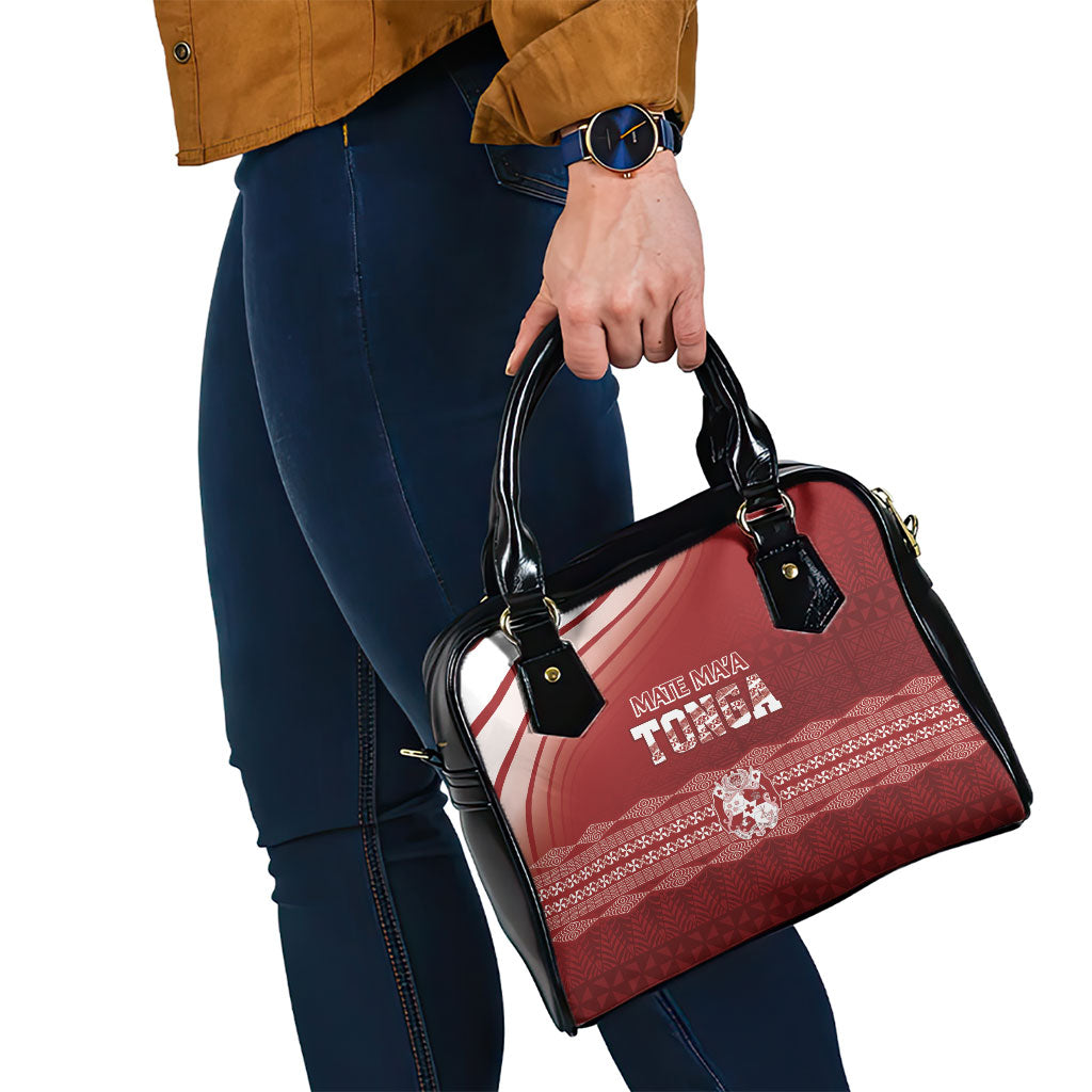 Mate Ma'a Tonga Shoulder Handbag Basic Ngatu Kupesi Motif