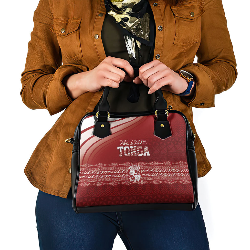 Mate Ma'a Tonga Shoulder Handbag Basic Ngatu Kupesi Motif