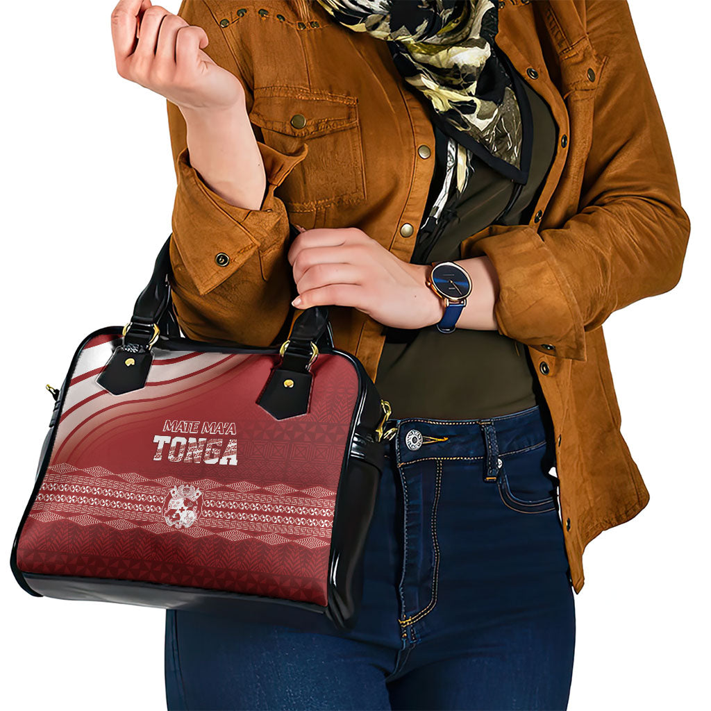 Mate Ma'a Tonga Shoulder Handbag Basic Ngatu Kupesi Motif