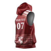 Mate Ma'a Tonga Custom Sleeveless Hoodie Basic Ngatu Kupesi Motif LT7 - Polynesian Pride