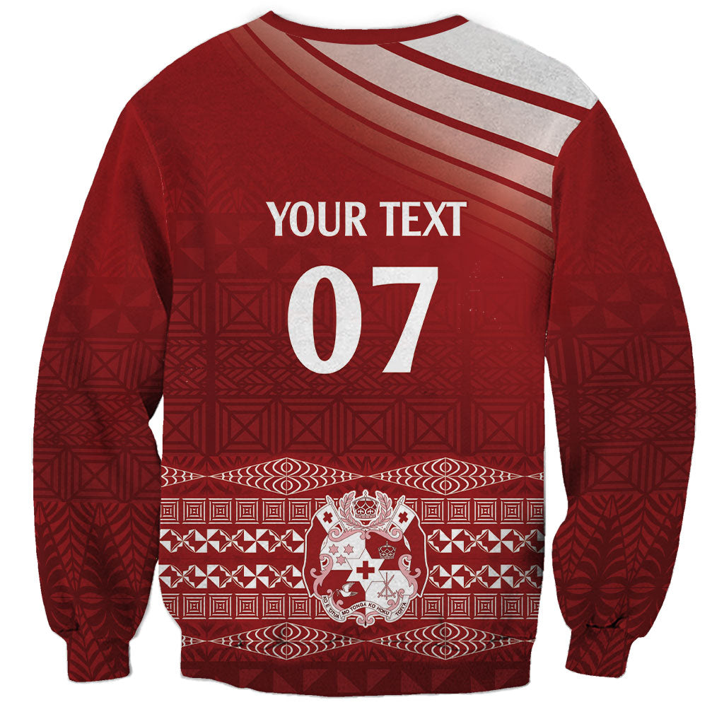 Mate Ma'a Tonga Custom Sweatshirt Basic Ngatu Kupesi Motif LT7 - Polynesian Pride