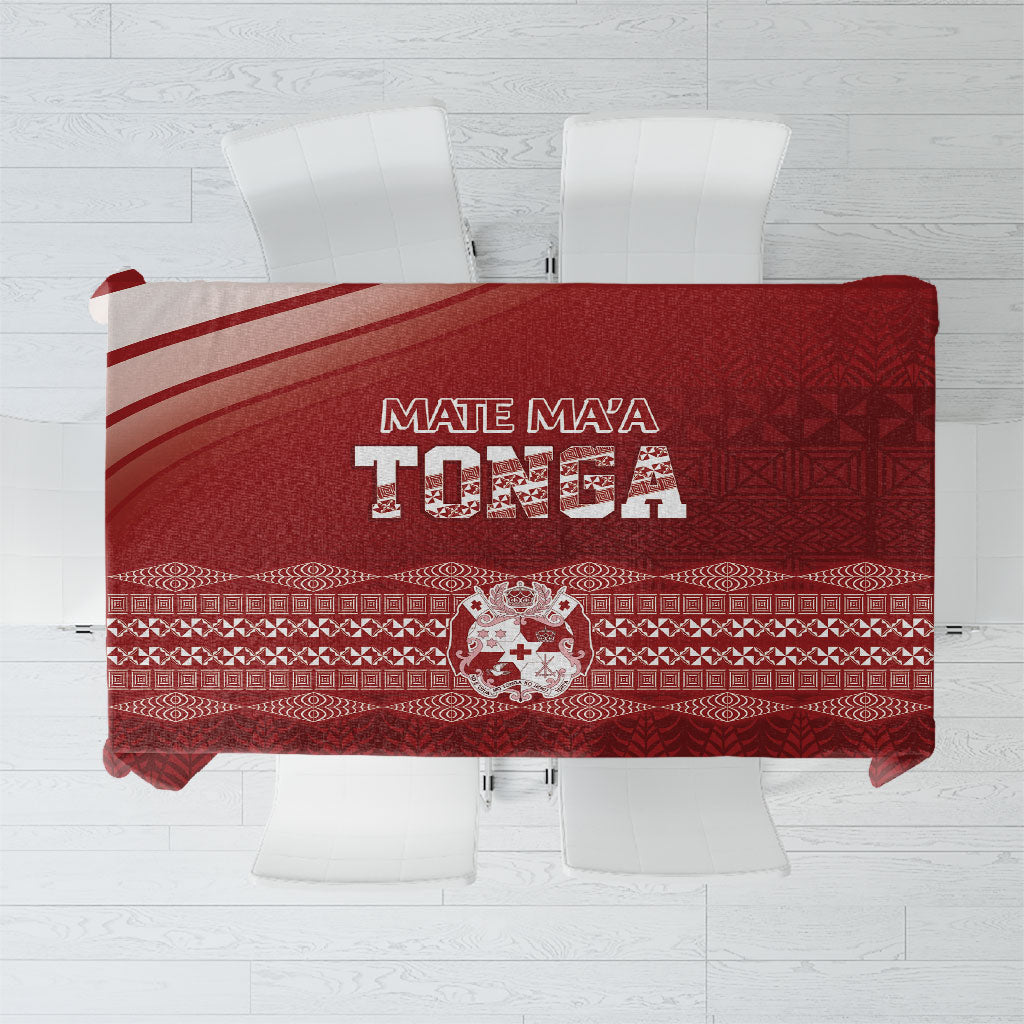 Mate Ma'a Tonga Tablecloth Basic Ngatu Kupesi Motif LT7 Red - Polynesian Pride