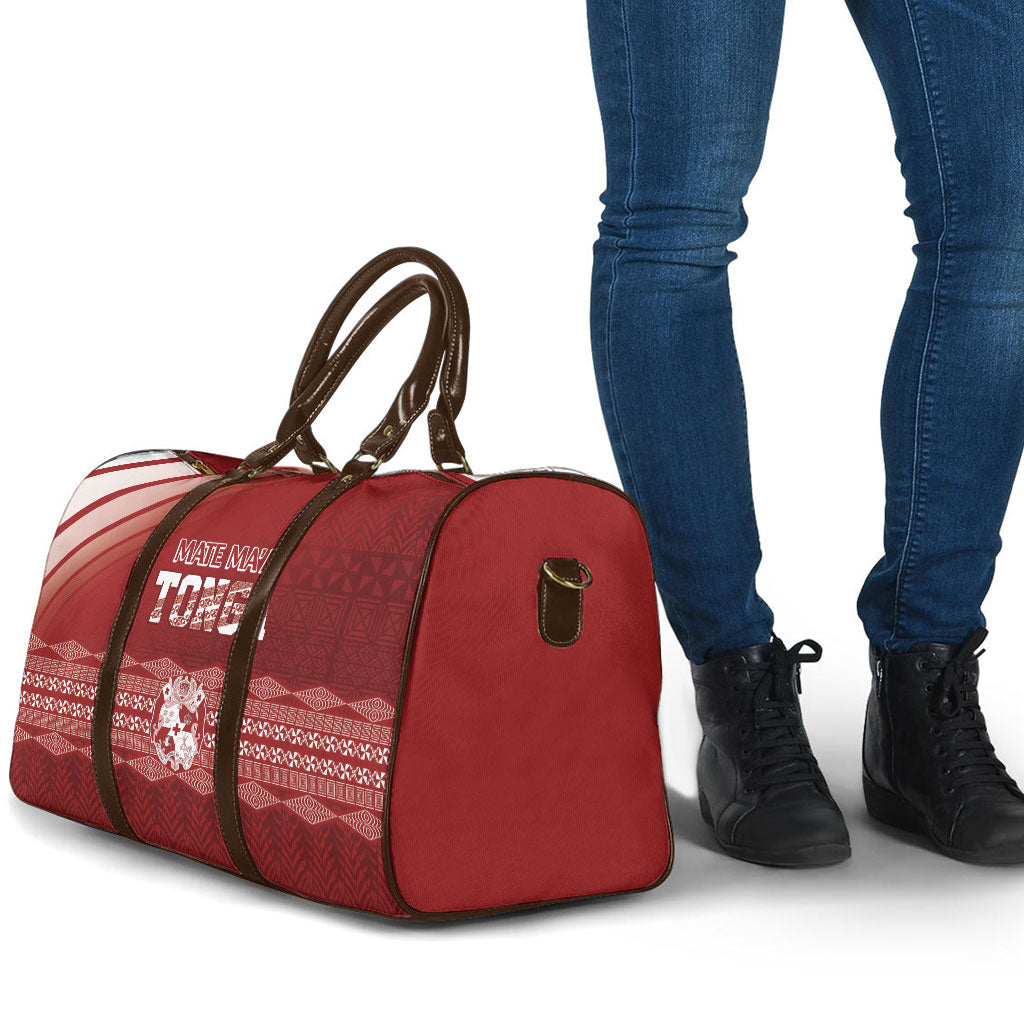 Mate Ma'a Tonga Travel Bag Basic Ngatu Kupesi Motif LT7 - Polynesian Pride