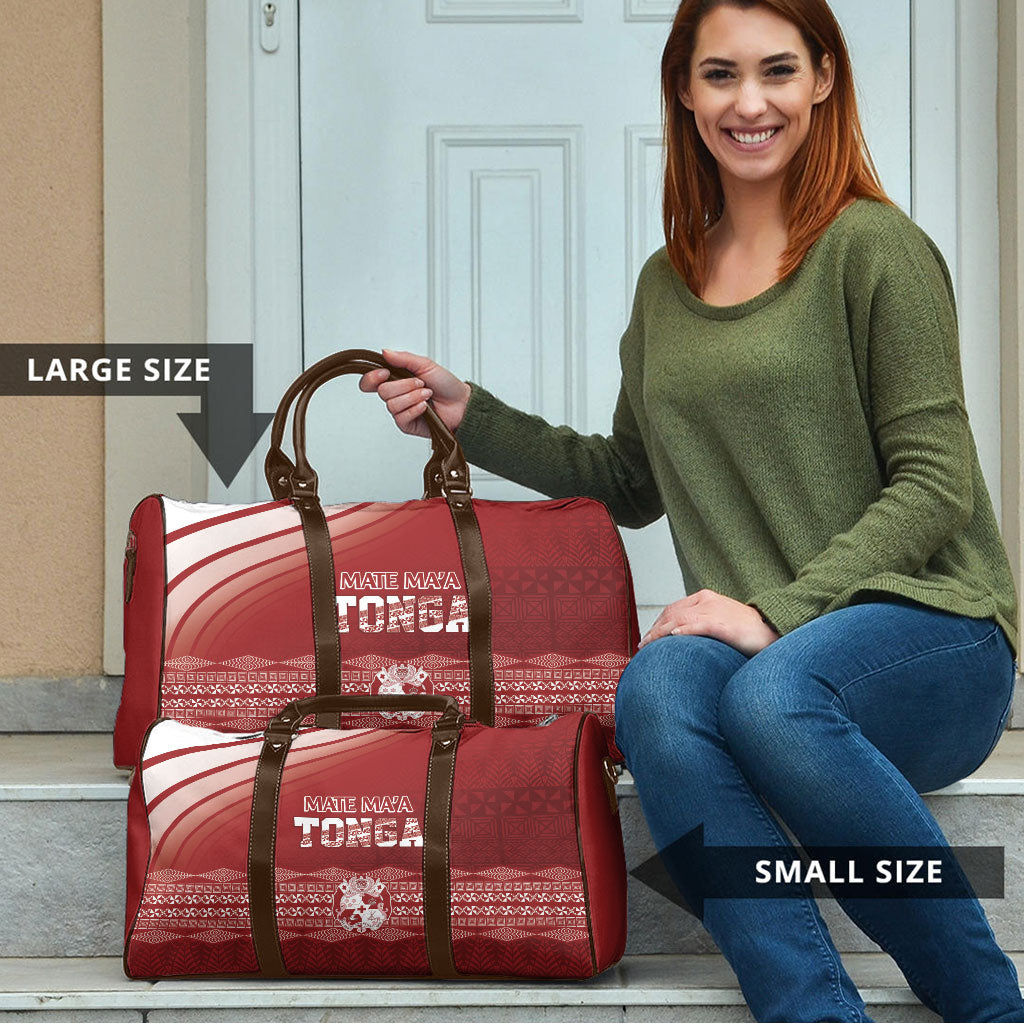 Mate Ma'a Tonga Travel Bag Basic Ngatu Kupesi Motif LT7 - Polynesian Pride