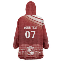 Mate Ma'a Tonga Custom Wearable Blanket Hoodie Basic Ngatu Kupesi Motif LT7 - Polynesian Pride