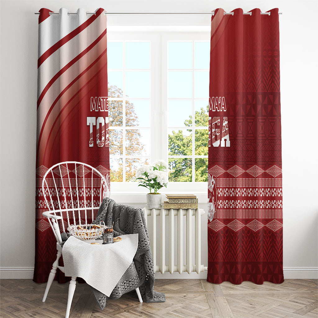 Mate Ma'a Tonga Window Curtain Basic Ngatu Kupesi Motif LT7 - Polynesian Pride