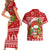 Hawaii Tiki Christmas Couples Matching Short Sleeve Bodycon Dress and Hawaiian Shirt Mele Kalikimaka LT7 - Polynesian Pride