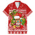 Hawaii Tiki Christmas Family Matching Puletasi Dress and Hawaiian Shirt Mele Kalikimaka LT7 Dad's Shirt - Short Sleeve Red - Polynesian Pride