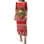 Hawaii Tiki Christmas Family Matching Puletasi Dress and Hawaiian Shirt Mele Kalikimaka LT7 Mom's Dress Red - Polynesian Pride