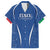 Italy Rugby Personalized Family Matching Off Shoulder Short Dress and Hawaiian Shirt Azzurro Savoia - Renaissance Inspired