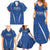 Italy Rugby Personalized Family Matching Summer Maxi Dress and Hawaiian Shirt Azzurro Savoia - Renaissance Inspired