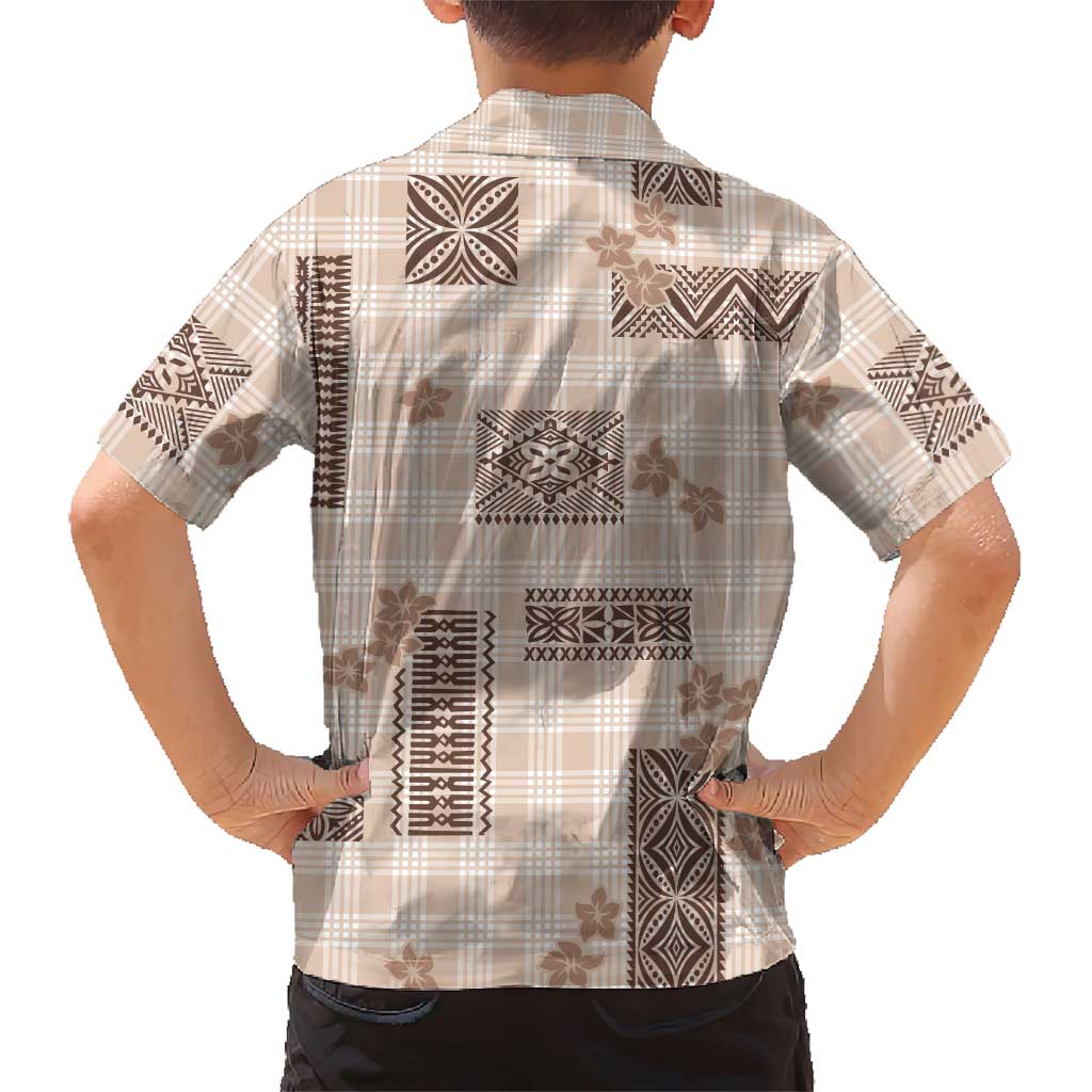 Hawaiian Quilt Tapa On Beige Palaka Motifs Hawaiian Shirt LT7 - Polynesian Pride