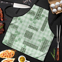 Hawaiian Quilt Tapa On Pastel Mint Palaka Motifs Apron LT7 Mint - Polynesian Pride