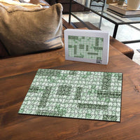 Hawaiian Quilt Tapa On Pastel Mint Palaka Motifs Puzzle LT7 - Polynesian Pride