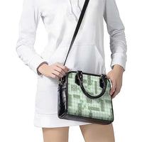 Hawaiian Quilt Tapa On Pastel Mint Palaka Motifs Shoulder Handbag LT7 - Polynesian Pride