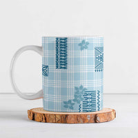 Hawaiian Quilt Tapa On Cold Blue Palaka Motifs Ceramic Mug LT7 Azure - Polynesian Pride