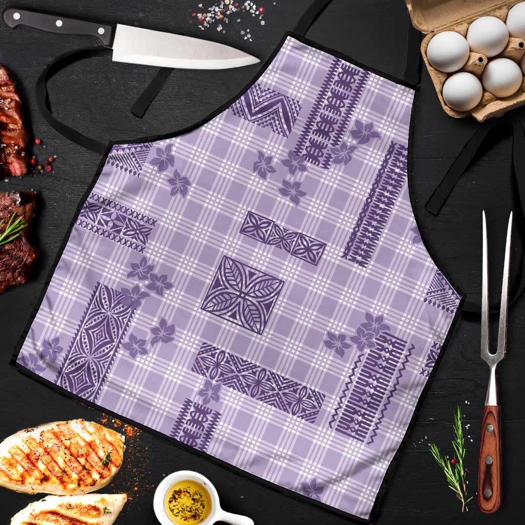 Hawaiian Quilt Tapa On Lilac Palaka Motifs Apron LT7 Lilac - Polynesian Pride