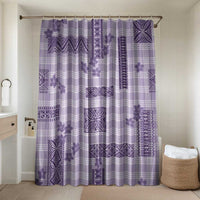 Hawaiian Quilt Tapa On Lilac Palaka Motifs Bathroom Set LT7 Shower Curtain Only Lilac - Polynesian Pride
