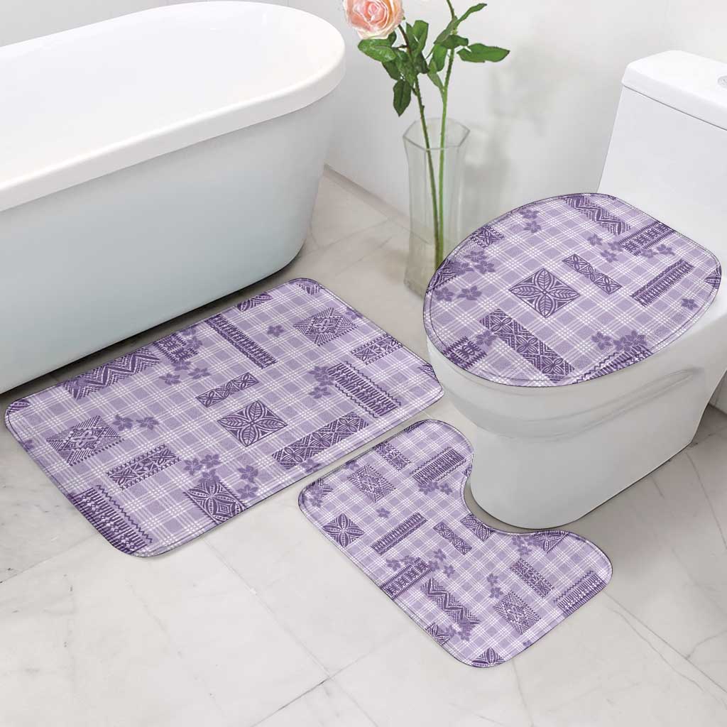 Hawaiian Quilt Tapa On Lilac Palaka Motifs Bathroom Set LT7 - Polynesian Pride