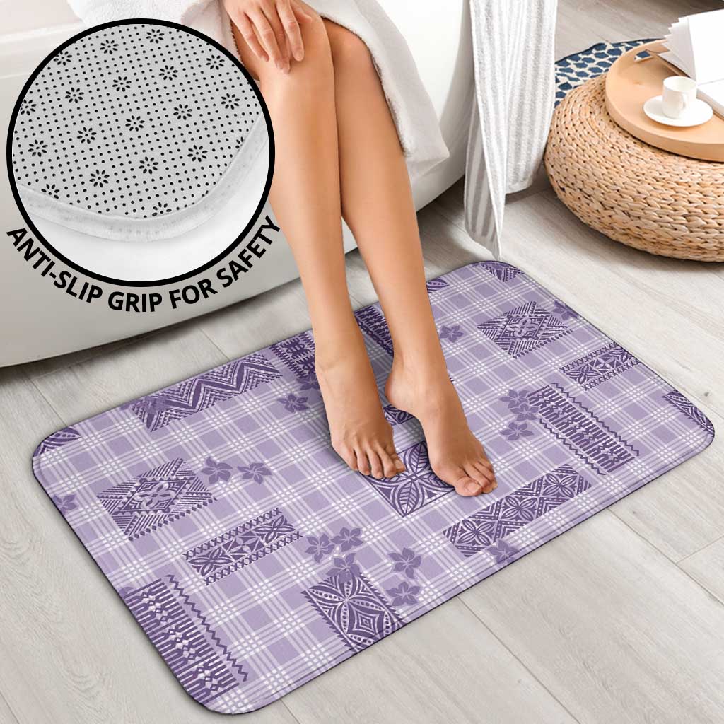 Hawaiian Quilt Tapa On Lilac Palaka Motifs Bathroom Set LT7 - Polynesian Pride