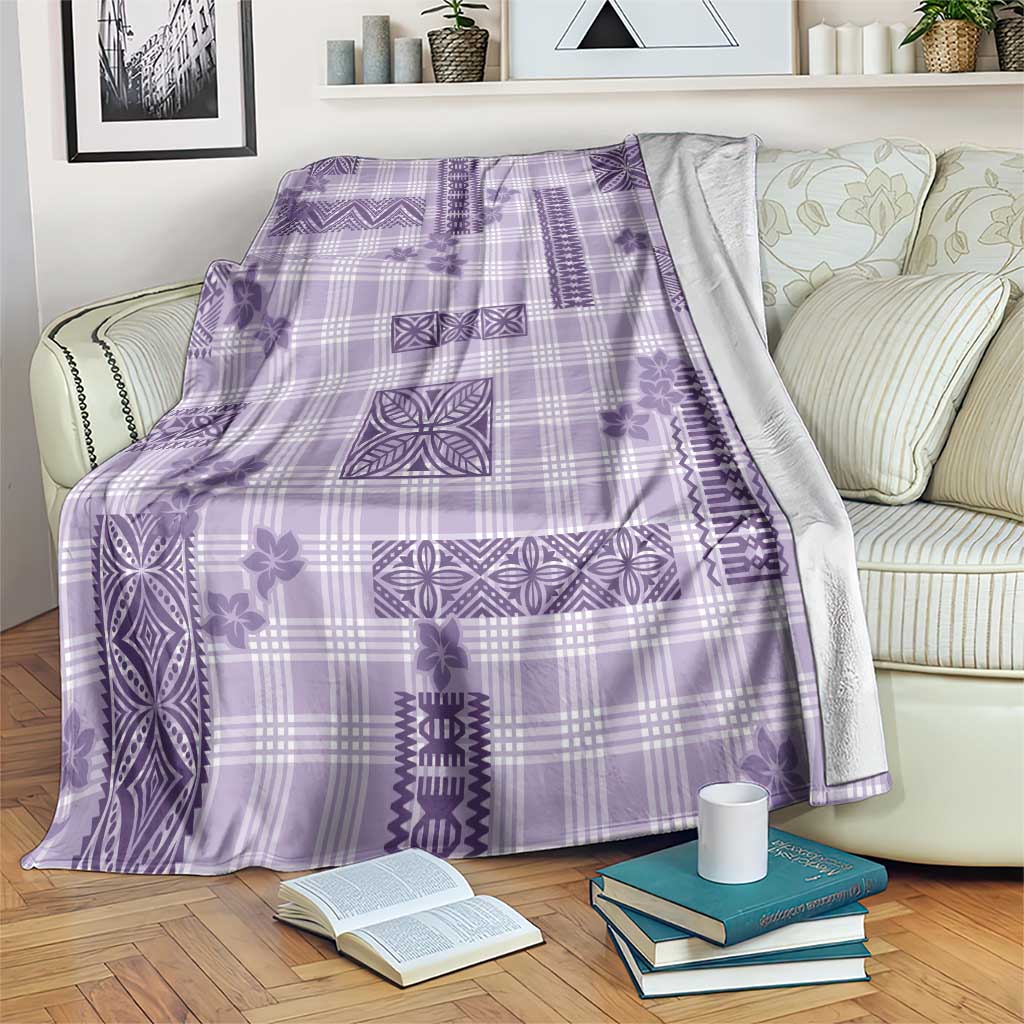 Hawaiian Quilt Tapa On Lilac Palaka Motifs Blanket LT7 Lilac - Polynesian Pride