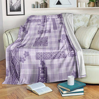 Hawaiian Quilt Tapa On Lilac Palaka Motifs Blanket LT7 Lilac - Polynesian Pride