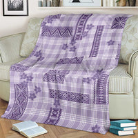 Hawaiian Quilt Tapa On Lilac Palaka Motifs Blanket LT7 - Polynesian Pride