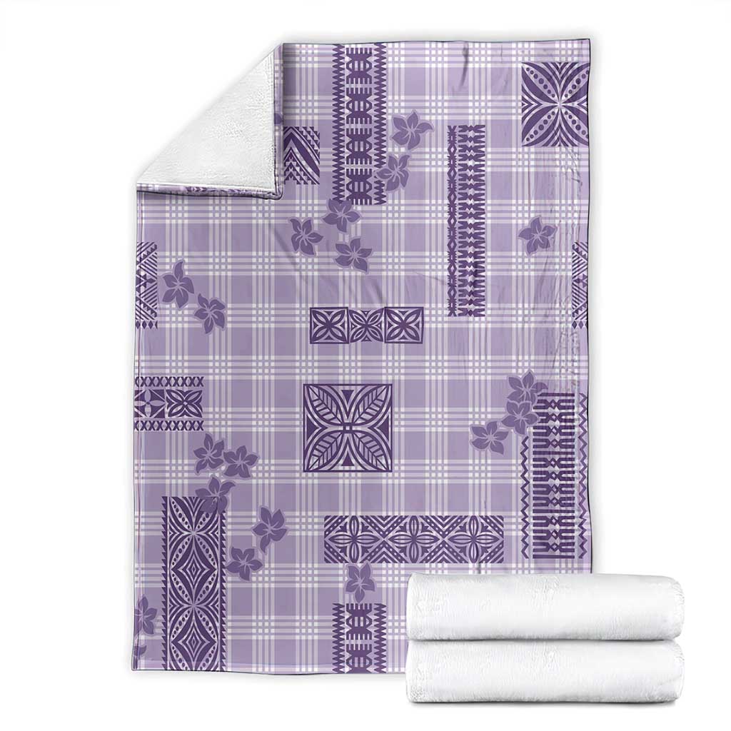 Hawaiian Quilt Tapa On Lilac Palaka Motifs Blanket LT7 - Polynesian Pride