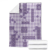 Hawaiian Quilt Tapa On Lilac Palaka Motifs Blanket LT7 - Polynesian Pride