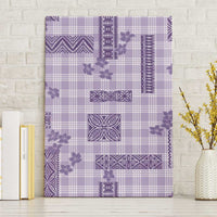 Hawaiian Quilt Tapa On Lilac Palaka Motifs Canvas Wall Art LT7 Without Frame Lilac - Polynesian Pride