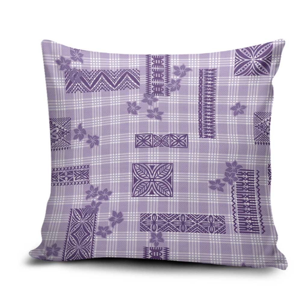 Hawaiian Quilt Tapa On Lilac Palaka Motifs Pillow Cover LT7 Lilac - Polynesian Pride