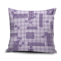 Hawaiian Quilt Tapa On Lilac Palaka Motifs Pillow Cover LT7 Lilac - Polynesian Pride