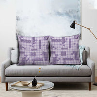 Hawaiian Quilt Tapa On Lilac Palaka Motifs Pillow Cover LT7 - Polynesian Pride