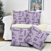 Hawaiian Quilt Tapa On Lilac Palaka Motifs Pillow Cover LT7 - Polynesian Pride