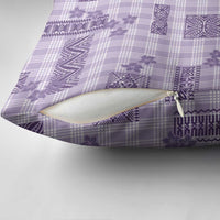 Hawaiian Quilt Tapa On Lilac Palaka Motifs Pillow Cover LT7 - Polynesian Pride