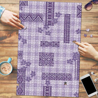 Hawaiian Quilt Tapa On Lilac Palaka Motifs Puzzle LT7 Lilac - Polynesian Pride