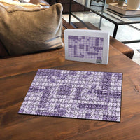 Hawaiian Quilt Tapa On Lilac Palaka Motifs Puzzle LT7 - Polynesian Pride