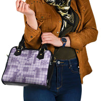 Hawaiian Quilt Tapa On Lilac Palaka Motifs Shoulder Handbag LT7 - Polynesian Pride