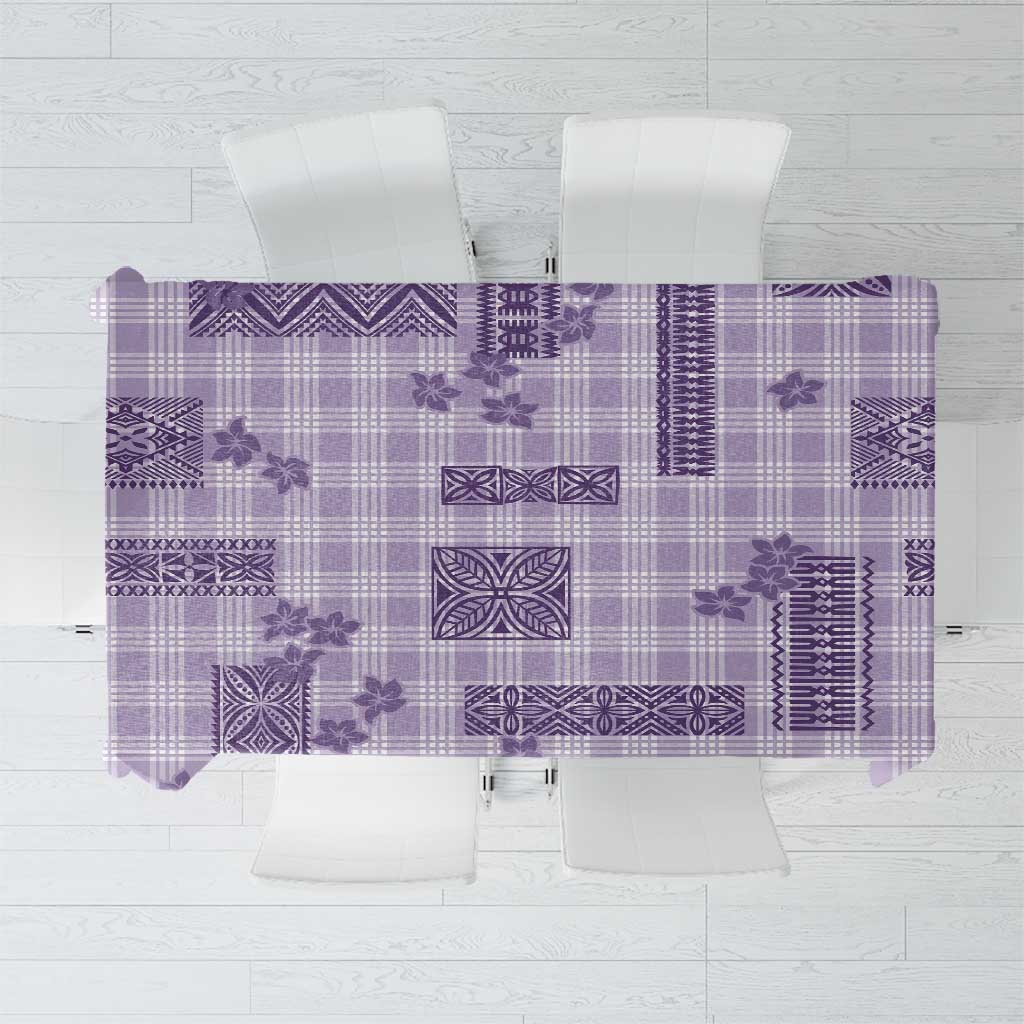 Hawaiian Quilt Tapa On Lilac Palaka Motifs Tablecloth LT7 Lilac - Polynesian Pride