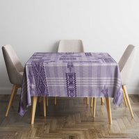 Hawaiian Quilt Tapa On Lilac Palaka Motifs Tablecloth LT7 - Polynesian Pride