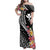 AAPI Heritage Month Family Matching Off Shoulder Maxi Dress and Hawaiian Shirt Kanaka Hawaii Plumeria