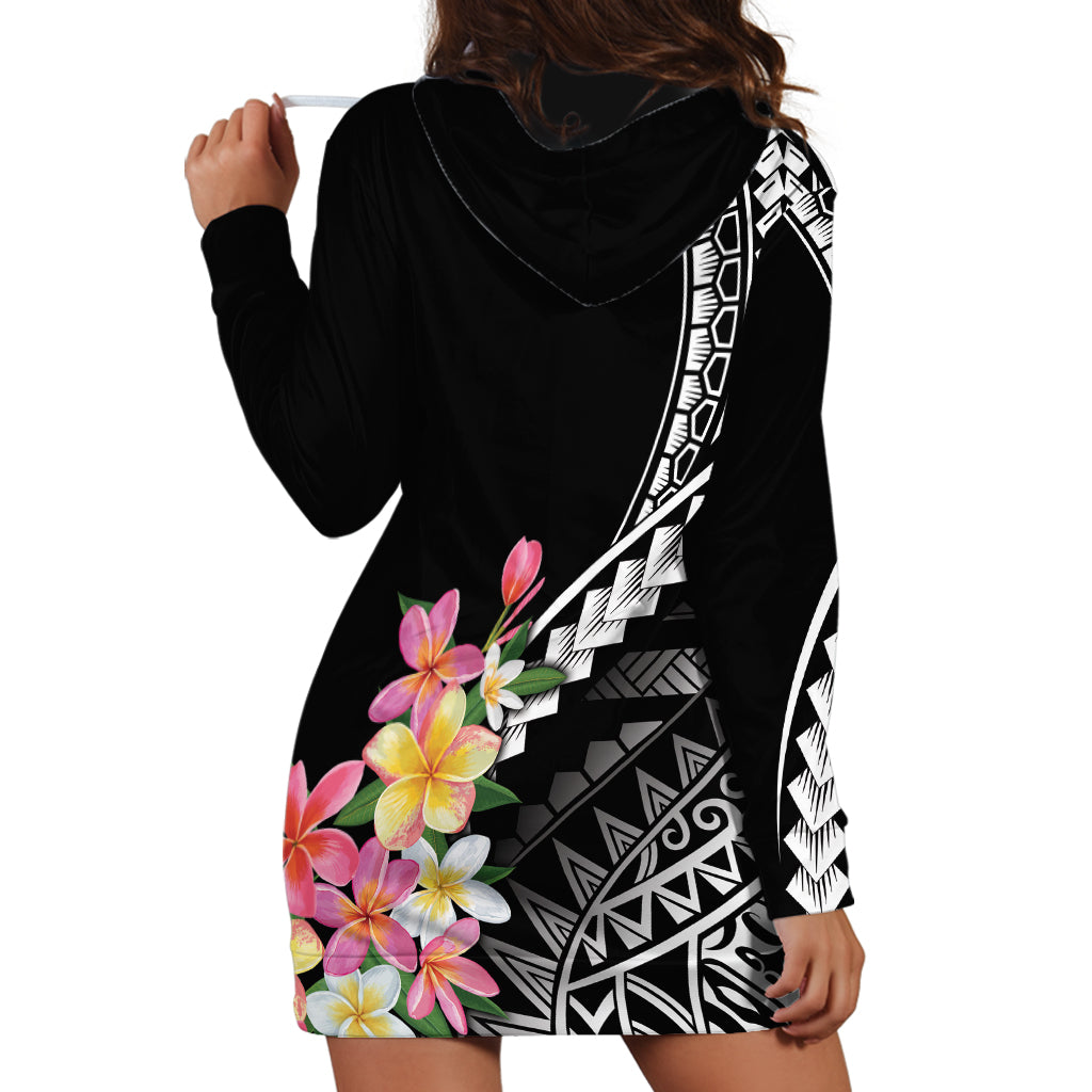 AAPI Heritage Month Hoodie Dress Kanaka Hawaii Plumeria LT7 - Polynesian Pride
