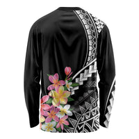 AAPI Heritage Month Long Sleeve Shirt Kanaka Hawaii Plumeria LT7 - Polynesian Pride