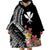 AAPI Heritage Month Wearable Blanket Hoodie Kanaka Hawaii Plumeria