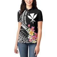 AAPI Heritage Month Women Polo Shirt Kanaka Hawaii Plumeria LT7 - Polynesian Pride