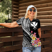 AAPI Heritage Month Women Polo Shirt Kanaka Hawaii Plumeria LT7 - Polynesian Pride