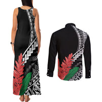 AAPI Heritage Month Couples Matching Tank Maxi Dress and Long Sleeve Button Shirt Samoa Teuila LT7 - Polynesian Pride